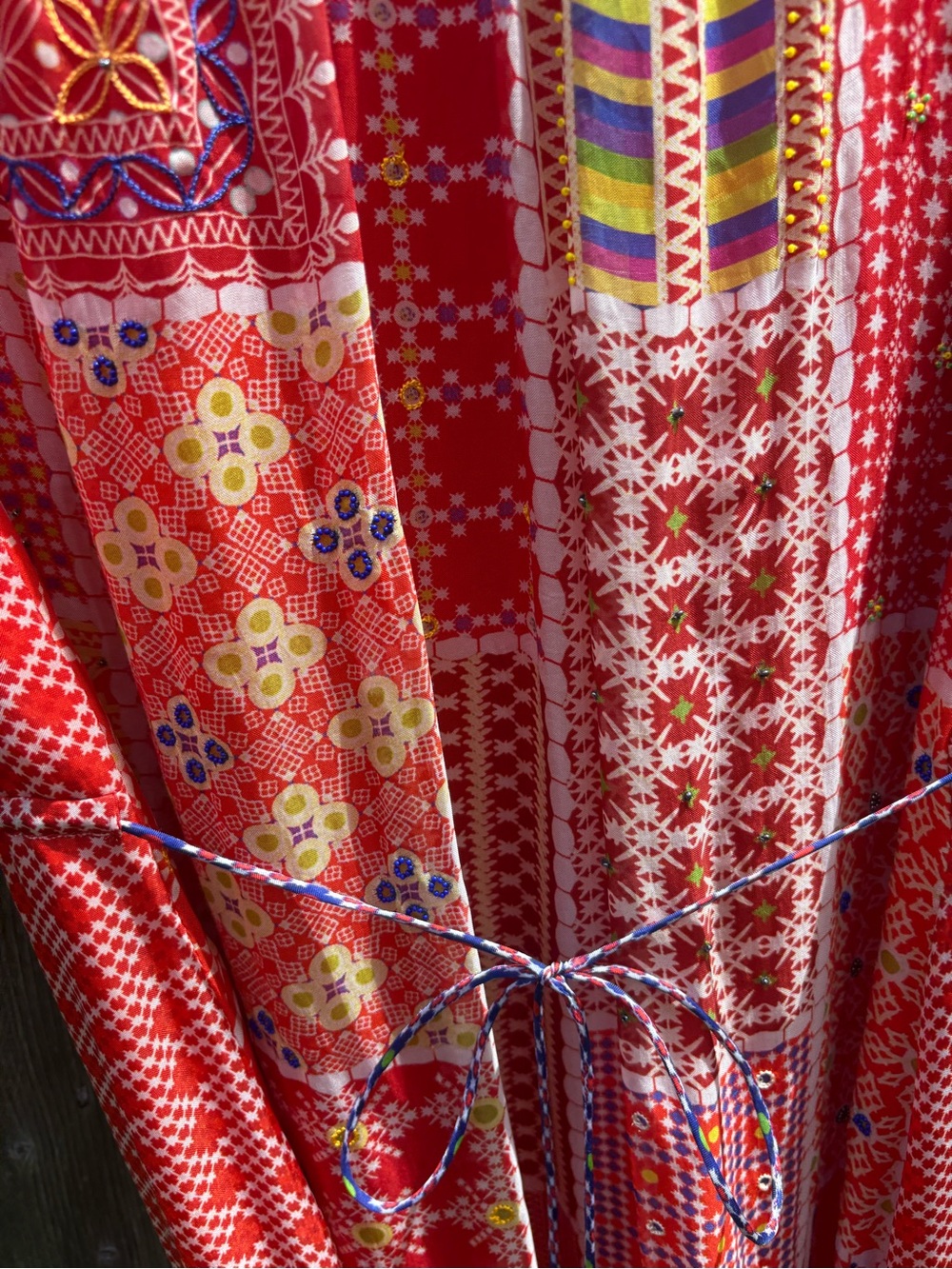 NWT Anthropologie Patchworked Sol Maxi Dress By Tanvi Kedia size large - Picture 3 of 10